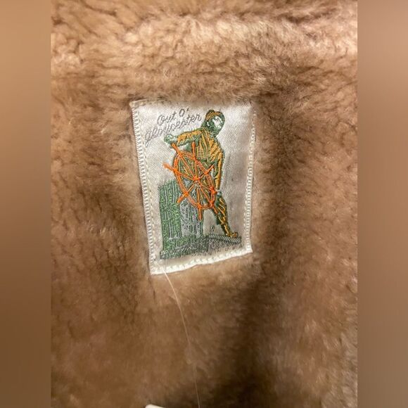 XL Vintage Mighty Mac Out O'Gloucester Heavy Jacket Tan - Picture 2 of 3